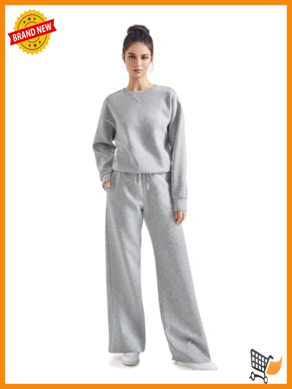 Modal Oversized Sweatshirt Wide Leg Lounge Set